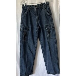 Vintage VF wrangler cargo denim carpenter jeans pants 30x30